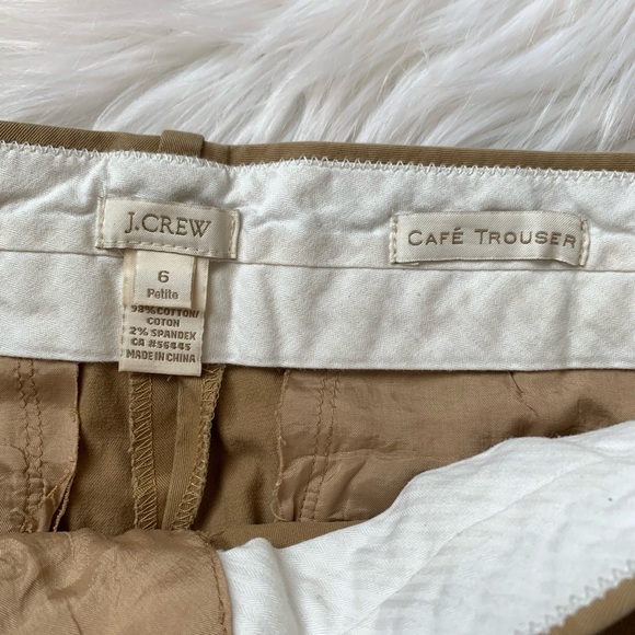 J Crew Khaki Cafe Trouser Size 6 - Picture 2 of 4